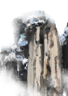 山脉水墨画