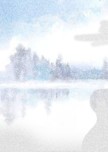 冬日雪景湖面梦幻风光
