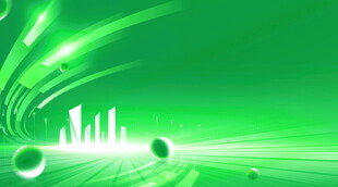 绿色炫彩城市抽象背景图