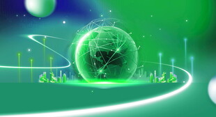 科技感绿色地球未来图景