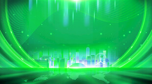 绿色梦幻舞台背景效果