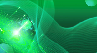 梦幻绿色动感线条背景