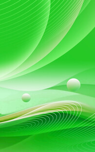 绿色动感线条与球体背景