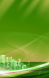 绿色科技城市线条背景图