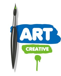 创意艺术画笔标志设计