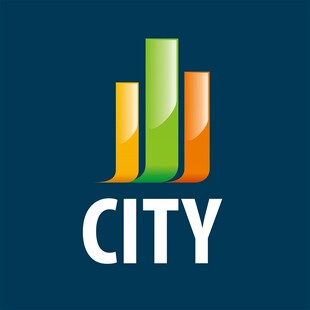 城市主题多彩柱状图标