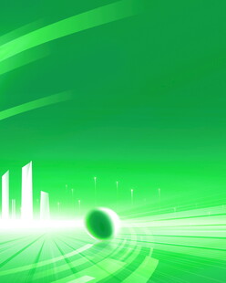 绿色科技风城市抽象背景图