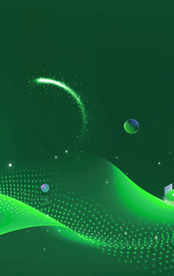 梦幻绿色宇宙星球背景