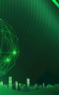 科技感绿色城市与网络图景
