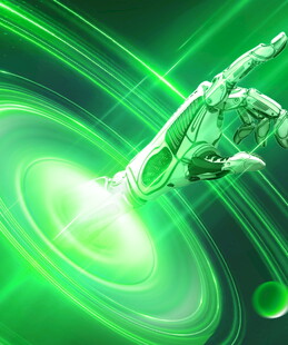 绿色科幻机械手臂炫目光效