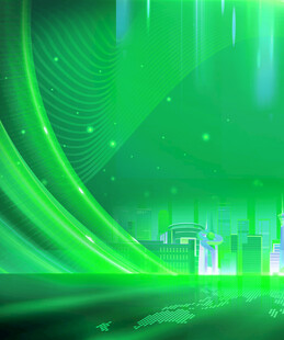 梦幻绿调未来科技场景