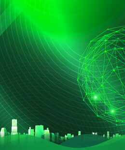 绿色科技城市与地球景观