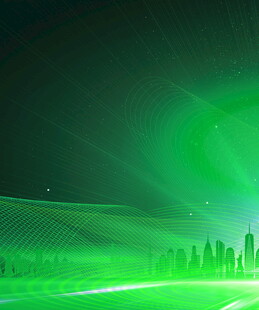 绿色科技城市夜景背景图