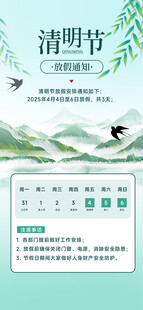 清明节习俗介绍海报