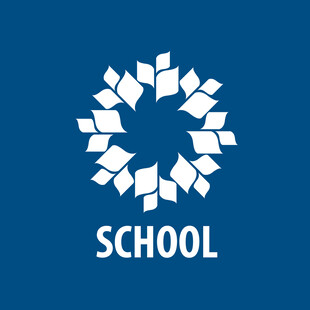 学校主题简约标志设计