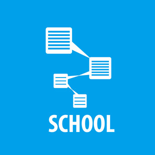 学校信息交流概念图标