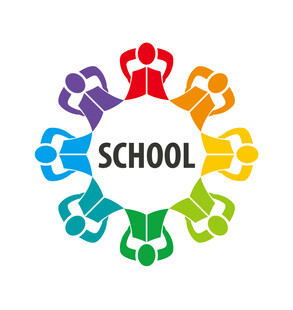 多彩校园人物标志图案