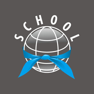 学校主题地球图标设计