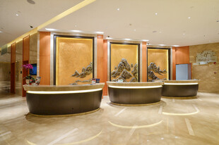 中式大厅接待台展示