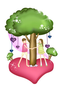 爱心岛上的梦幻童趣树