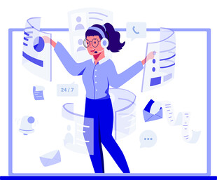 职场女性活力展示创意画面