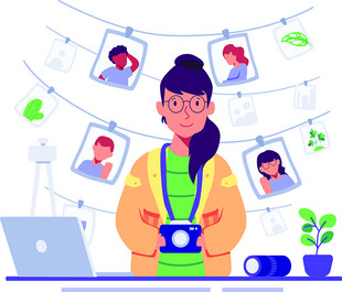 摄影师的创意照片展示空间