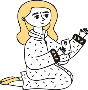 跪地祈祷的女子