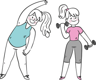 两位女士的活力健身时刻