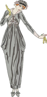 复古优雅女士手持花饰造型