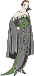 复古风格女士华丽服饰设计