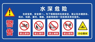 水源地危险警示标识牌