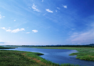 美丽湖畔自然风光