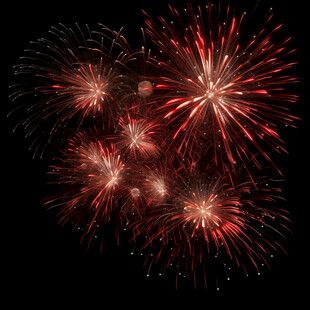 绚丽烟花绽放夜空