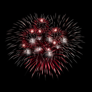 绚丽烟花绽放夜空