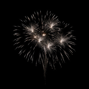 夜空中绽放的绚烂烟花