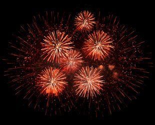 绚丽烟花绽放夜空