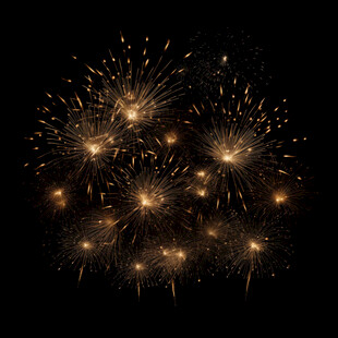 璀璨烟花绽放夜空