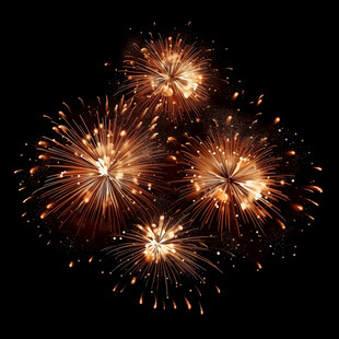 绚丽烟花绽放夜空