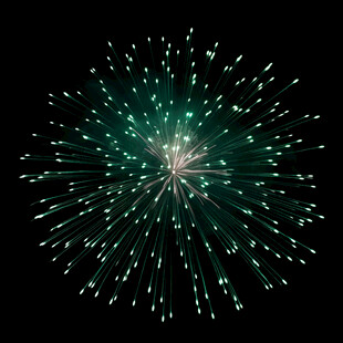 绿色烟花绽放夜空