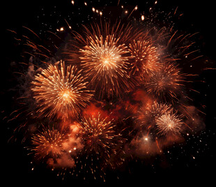 绚丽烟花绽放夜空