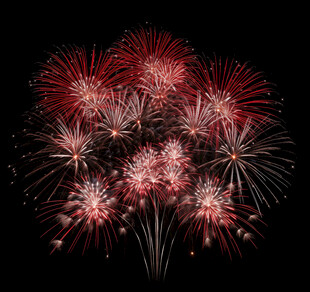 绚丽烟花绽放夜空