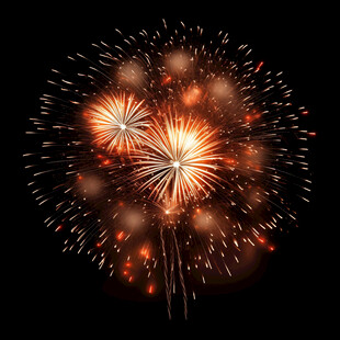 绚丽烟花绽放夜空