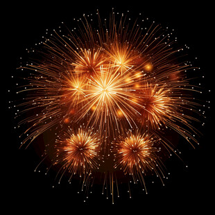 绚丽烟花绽放夜空