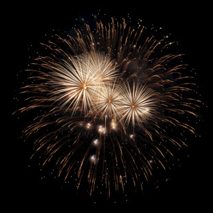 绚丽烟花绽放夜空