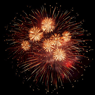 绚丽烟花绽放夜空