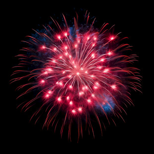 绚丽烟花绽放夜空