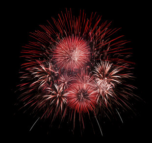 绚丽烟花绽放夜空