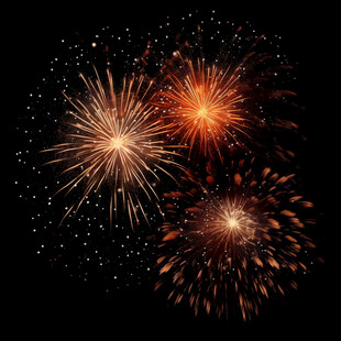 绚丽烟花绽放夜空