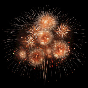 绚丽烟花绽放夜空