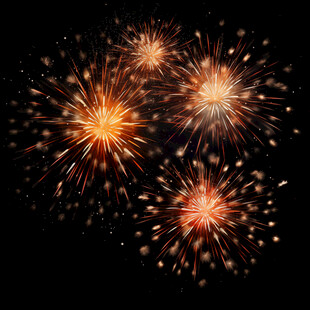 绚丽烟花绽放夜空